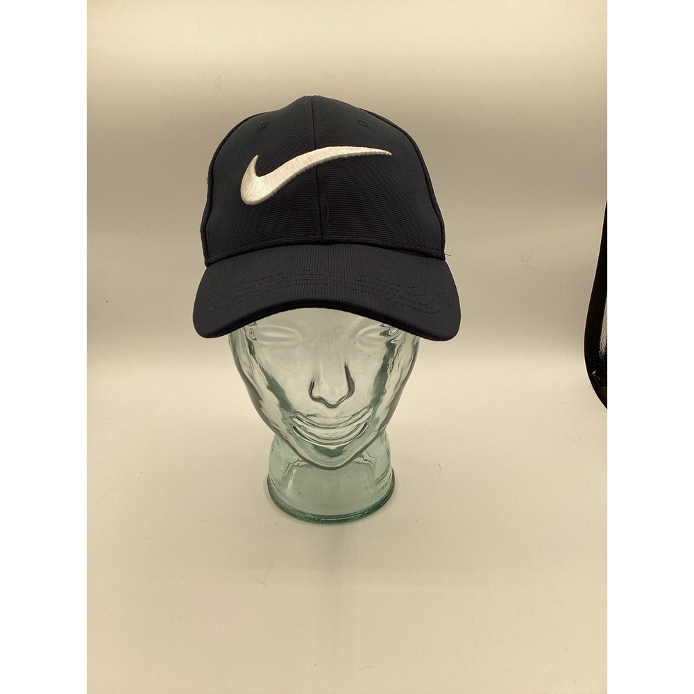 Nike Golf Baseball Cap Navy Blue Embroidered Swoosh Adjustable Strap